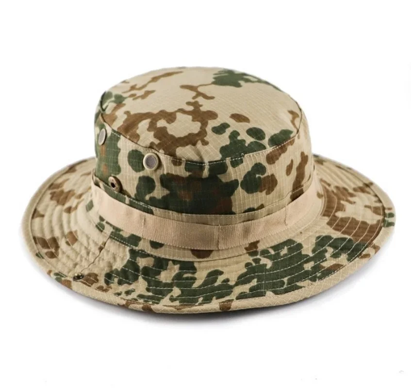 Sombrero táctico de camuflaje, sombrero de cubo de conejito militar, gorra de camuflaje para deportes al aire libre para hombres, sombrero de cubo