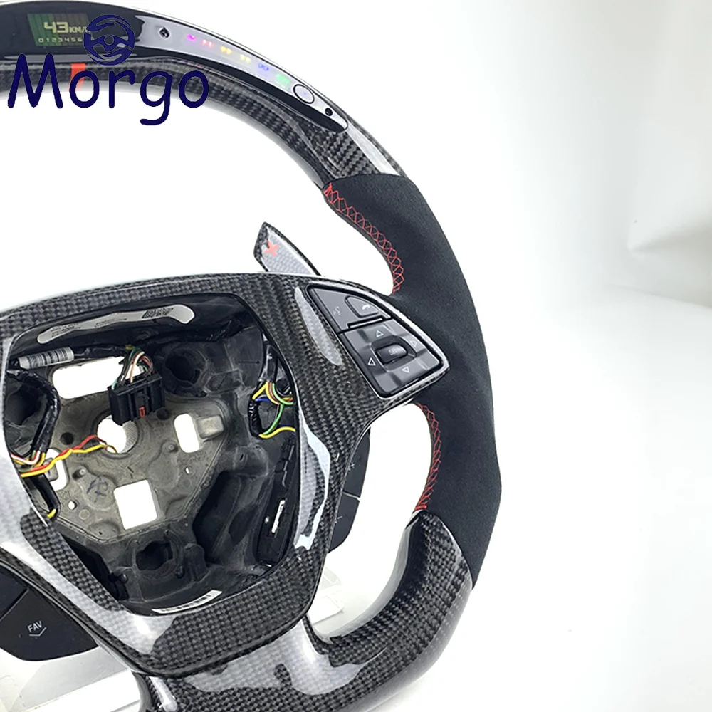 Hot selling car interior accessories for Corvette professional customized carbon fiber steering wheel for C5 C6 C7 C8 full range