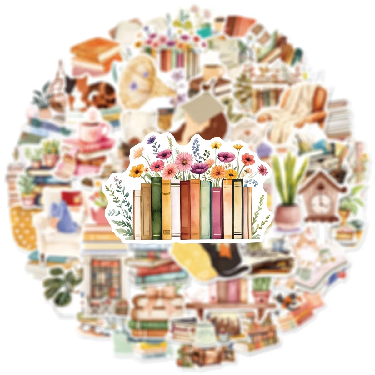 50 قطعة نمط الحياة واقعية المائية القراءة ملصقات الكرتون مضحك القراءة الكتابة على الجدران ملصق مائي الأمتعة الهاتف الغيتار الثلاجة ألعاب أطفال