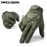 Guantes tácticos al aire libre, guantes de ciclismo de camuflaje, deporte, senderismo, escalada, Paintball, tiro, caza, montar, esquí, manoplas con dedos completos para hombres