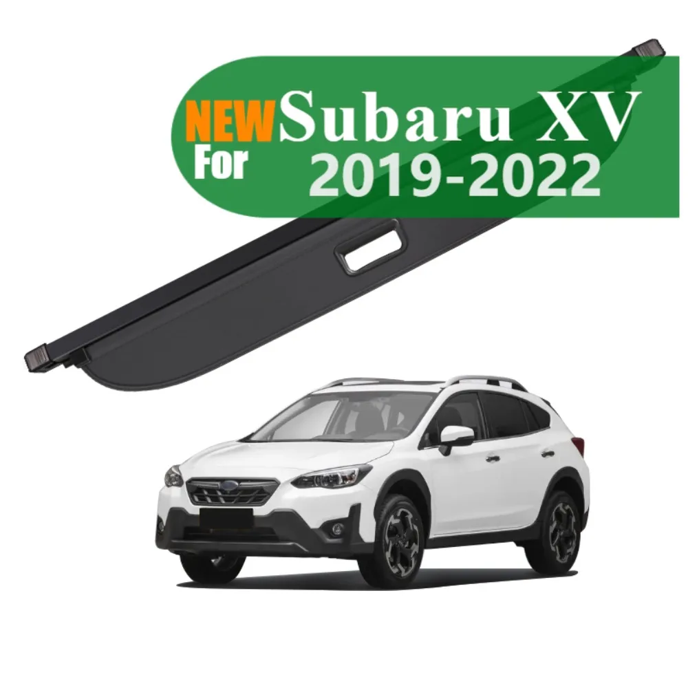 Capa de carga preta para subaru xv 2019-2022 retrátil tronco carga capa pacote rack anti-espionagem escudo privacidade acessórios automóveis