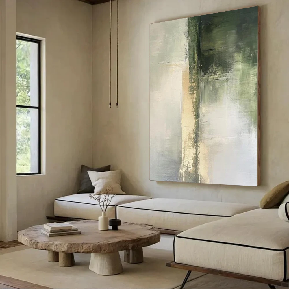 Handmade Abstract Oil Painting Golden Thick Scraper Texture Wall Art Picture for Living Room Decor Home Gift
