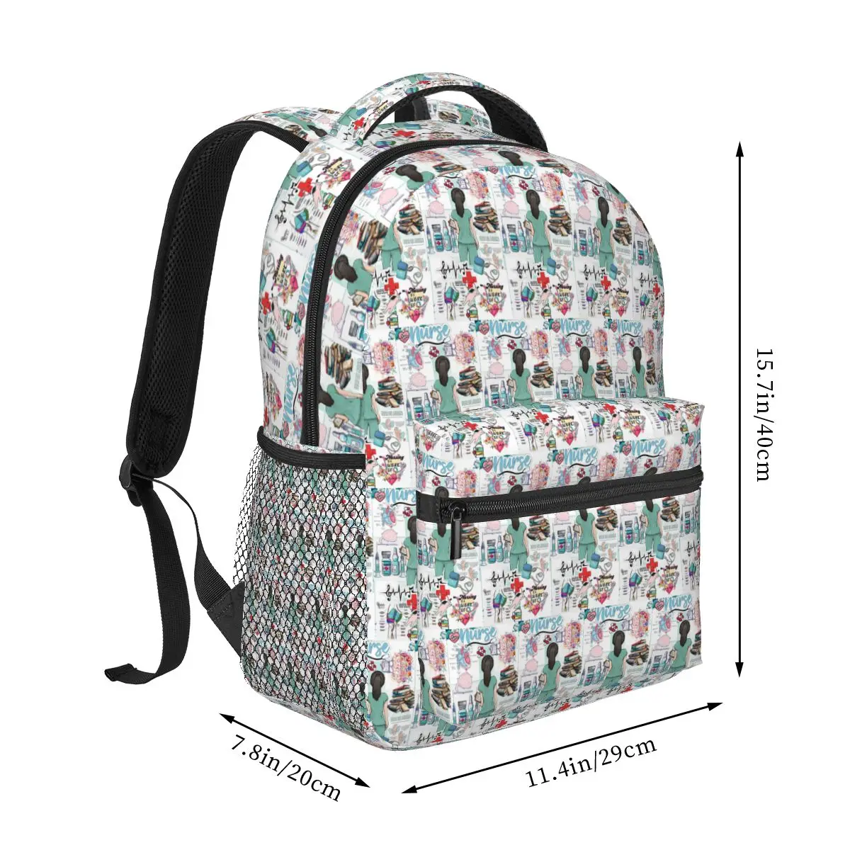 Enfermera En Apuros Doctor Nurse Backpack Student Boys Girls BookBag Children School Bag Laptop Shoulder Bags for Men Women