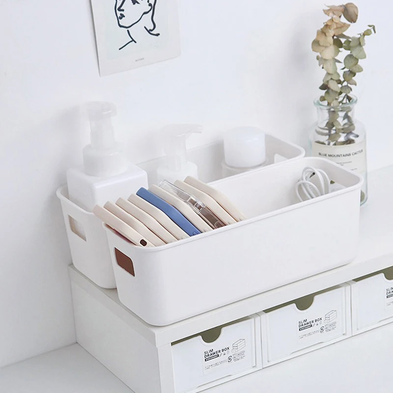 1/3PCS Multifunctional Desktop Storage Box Toiletries Cosmetic Sundries Plastic Storage Organization Box Drawer Organizer