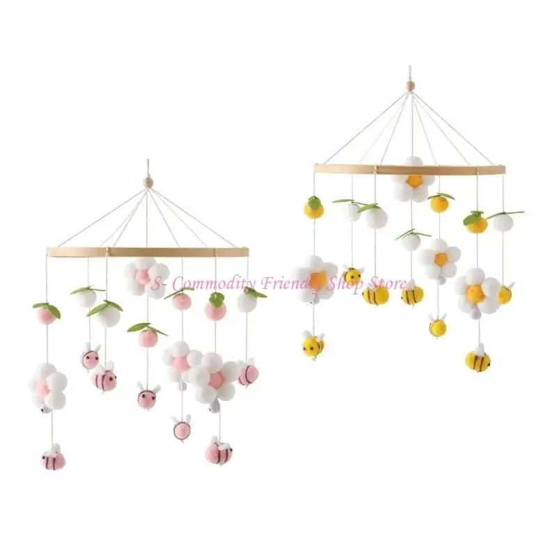 85AEE BABY CRIB NURSERY MOBILE HANKING BED BETS CHISES สำหรับเด็กผู้ชายและเด็กผู้หญิงที่มีดอกไม้หรูหราเพดาน
