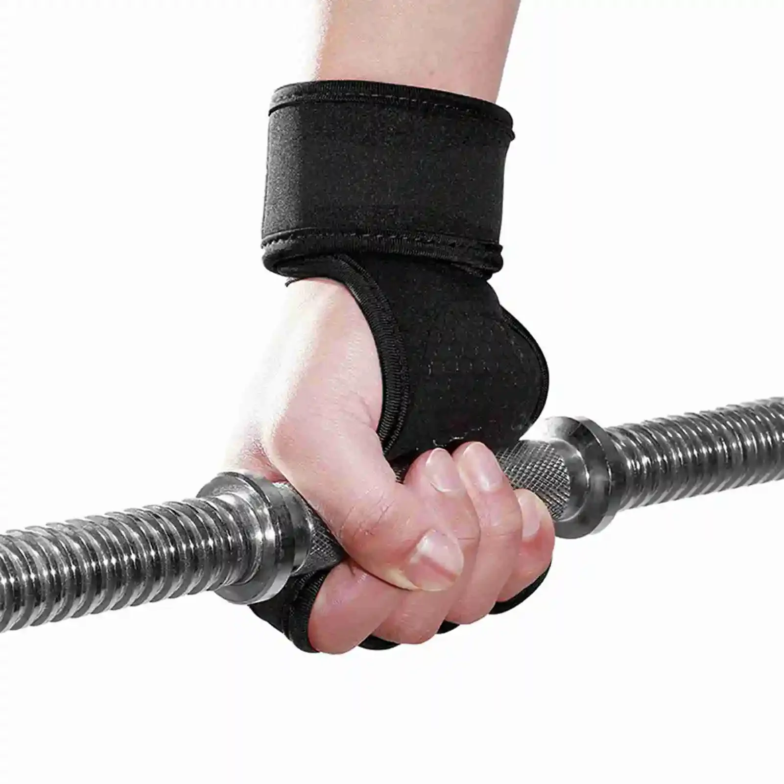 Halbfinger-Gewichtheber-Trainingshandschuhe, Rutschfester Handgelenk- und Handflächenschutz, Fitnesshandschuhe für Männer und Frauen zum Radfahren – Detail 7