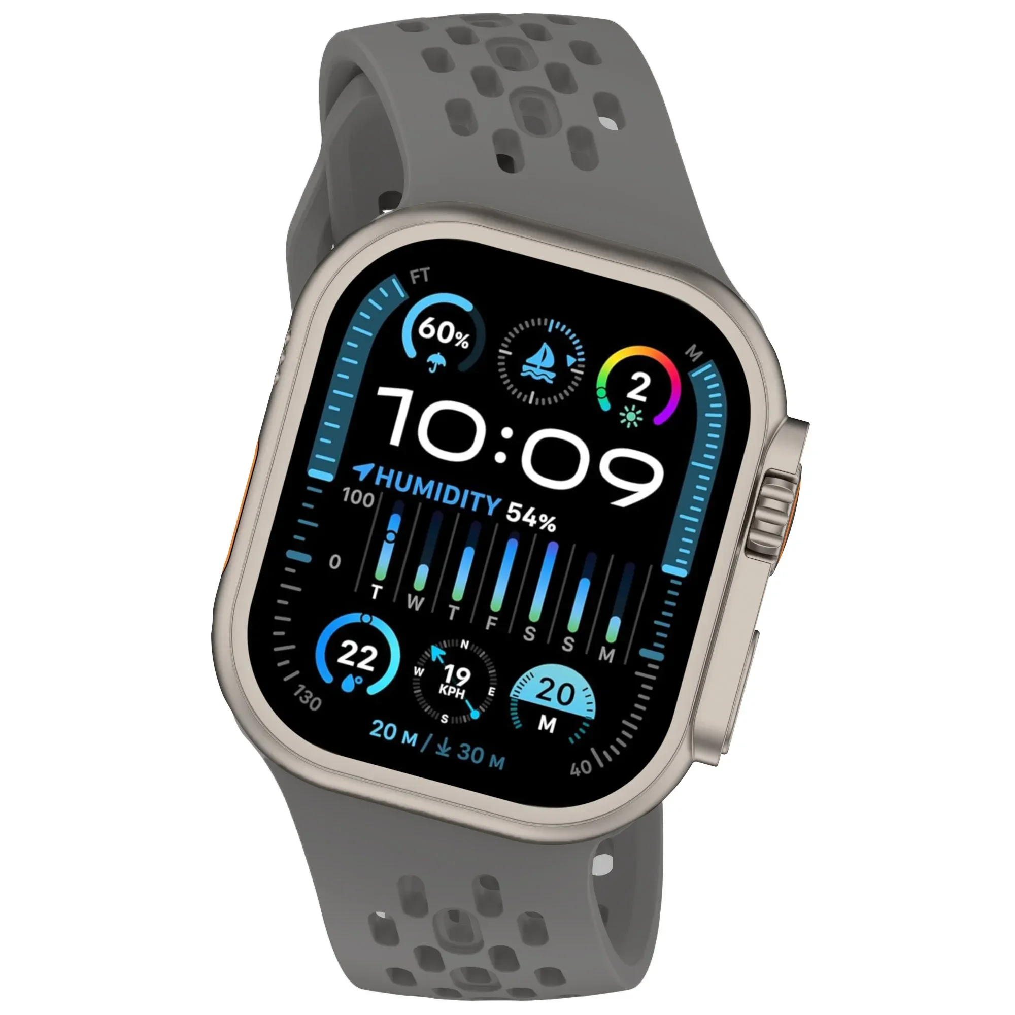 Schräges Design Silikonarmband für Apple Watch Band 41mm 46mm 45mm 44mm 42mm Atmungsaktives Sport-Armband IWatch 11 10 9 8 7 Ultra – Detail 9