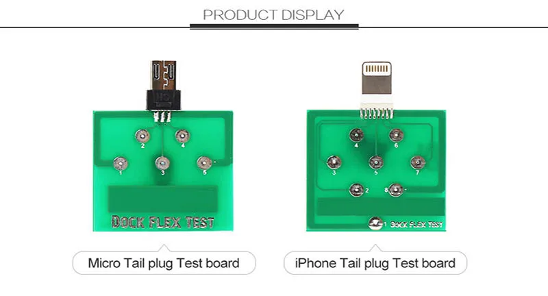 ZK30 Micro-USB-Dock Flex-Testboard für Android iPhone U2 IC-Tests/Batterietests/USB-Ladeanschluss-Tests – Detail 2