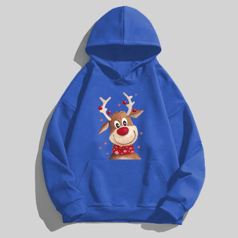 Christmas hoodie Christmas jumper Christmas moose print hoodie Sweatshirt Sweatshirt street wear promo  hoodies  streetwear