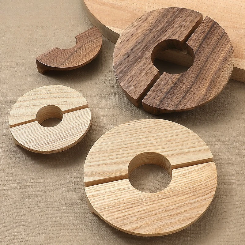 Nordische Halbkreis-Holzgriffe für Schränke, Holztürgriffe, Schubladenknöpfe, Kleiderschrankgriffe, Kinder-Schrankgriffe – Detail 2