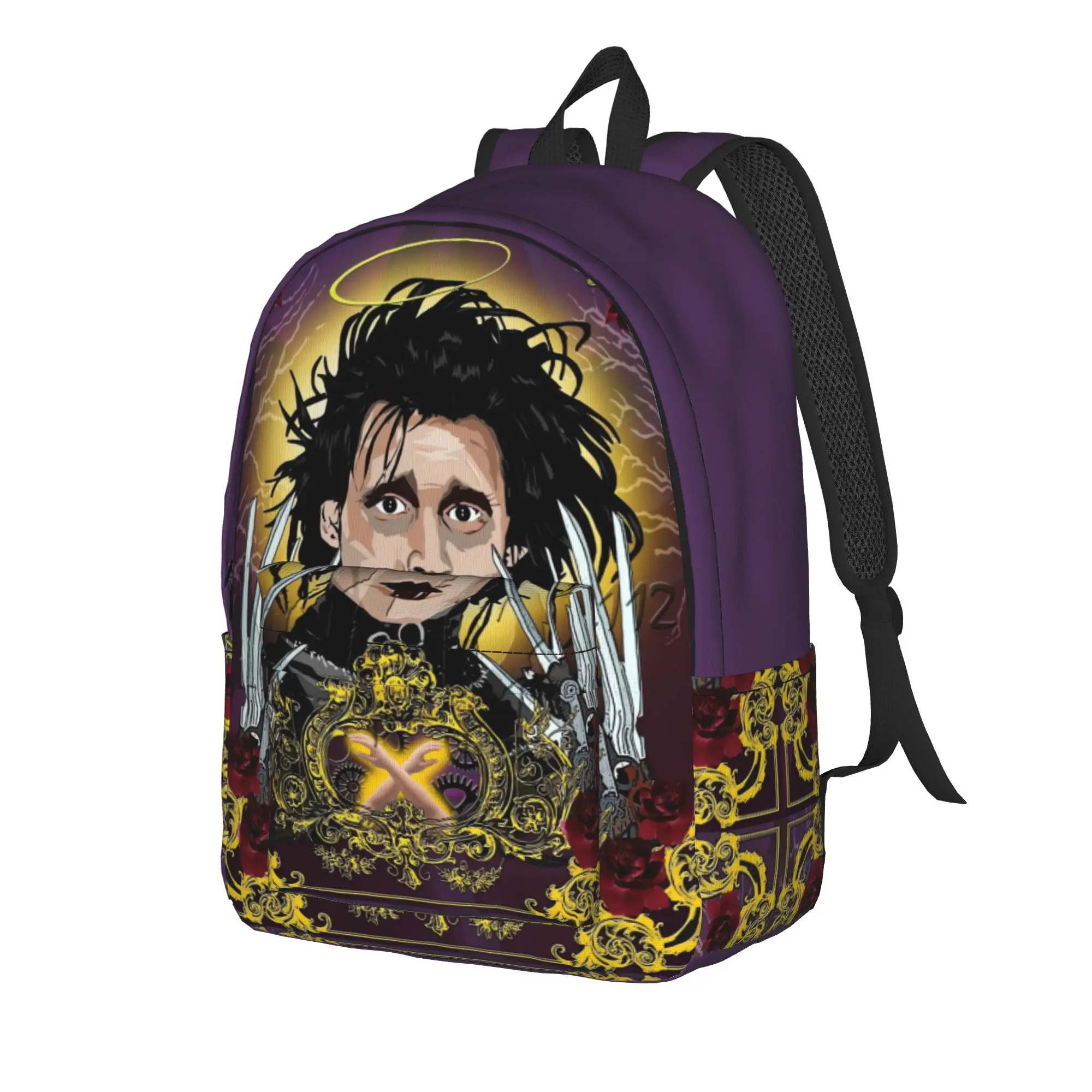 Edward Scissorhands Backpack  Men Polyester Sport Backpacks Large Modern School Bags Rucksack