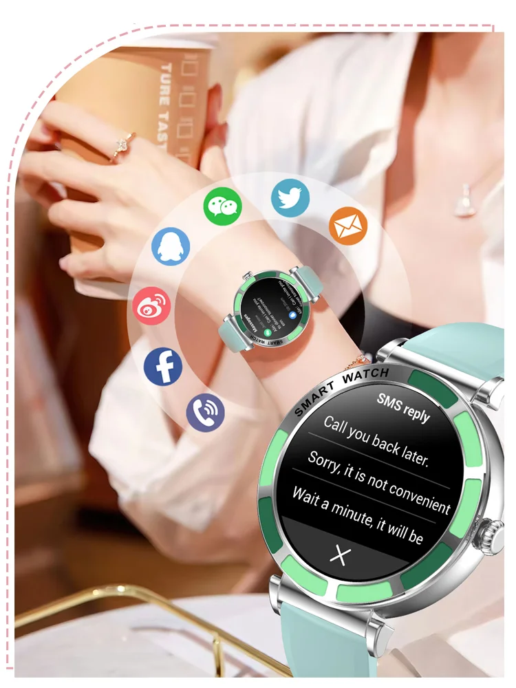 ساعة ذكية لمالك الوقت 2025 للسيدات عالية الدقة بشاشة لمس كاملة ومتتبع صحة النوم AI للاتصال الصوتي ساعة ذكية للنساء مدرب رياضي