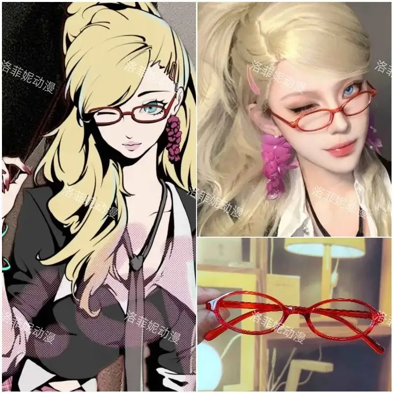Attribute Takamaki Cosplay Eyeglasses Prop Cartoon Glasses Spectacles Acg Eyewear Picture Frame Goggles Christmas Present view 3