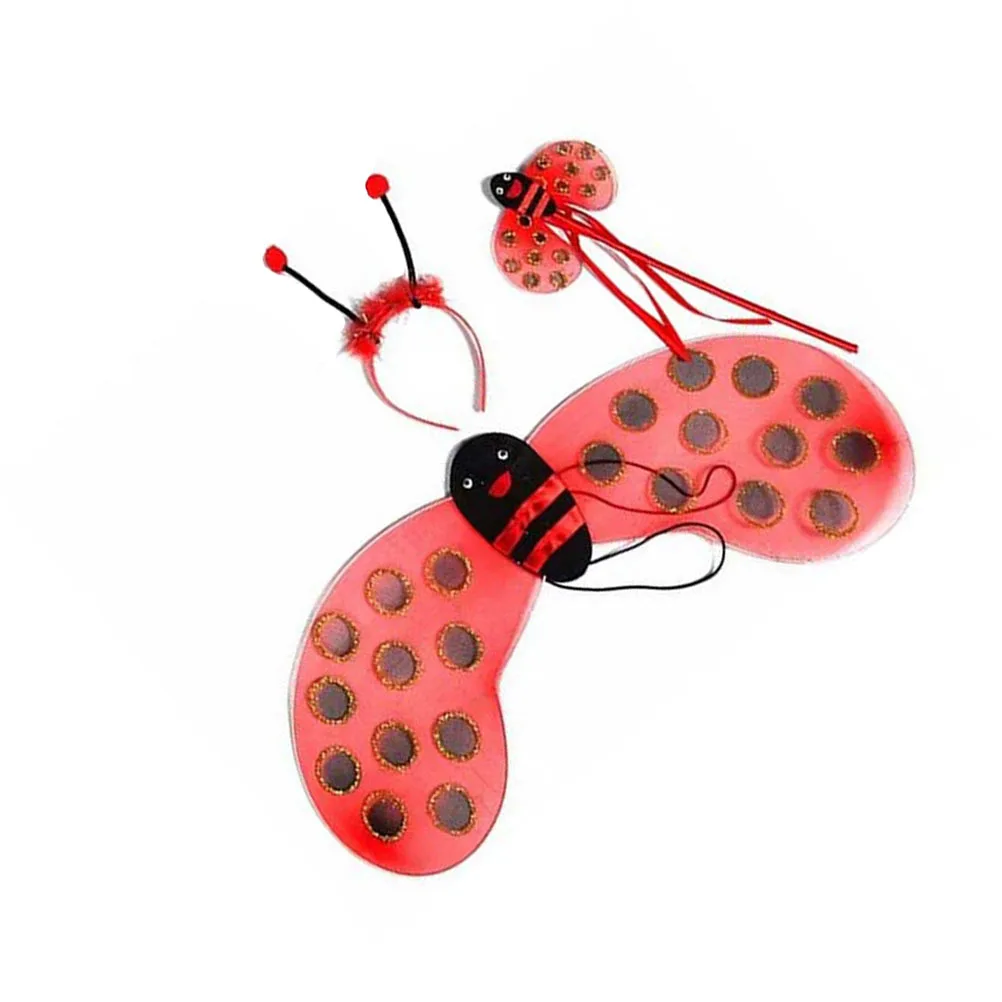 3pcs Ladybug Costume Headband Set Kids Animal Hair Loop For Party Cosplay Photo Props Children Festival Diy Decorations Favors