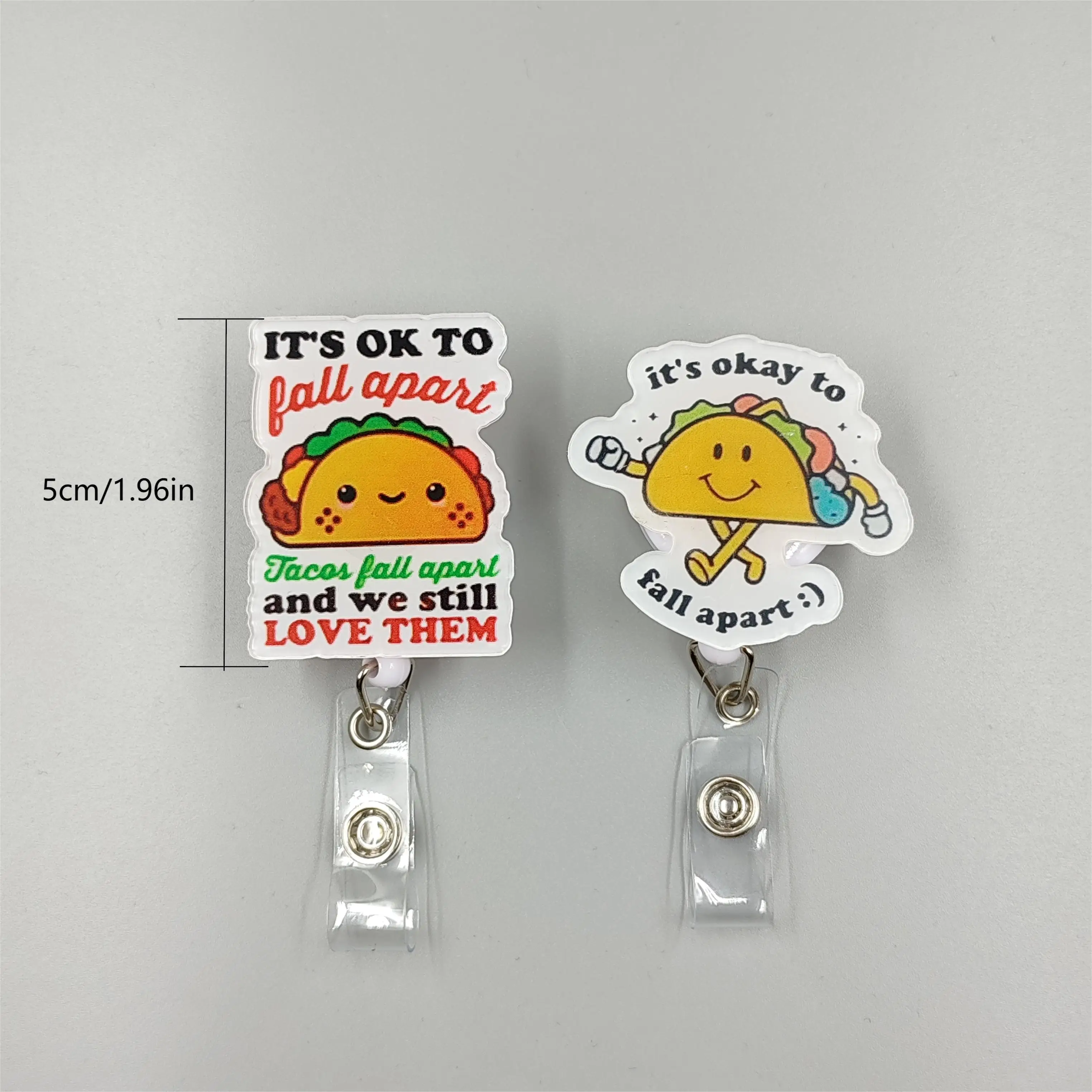 

It`s Okay To Fall Apart Taco Badge Reel Health Badge Reel Badge Holder Retractable Clip Id Badge Holder Badge Holder Nurse