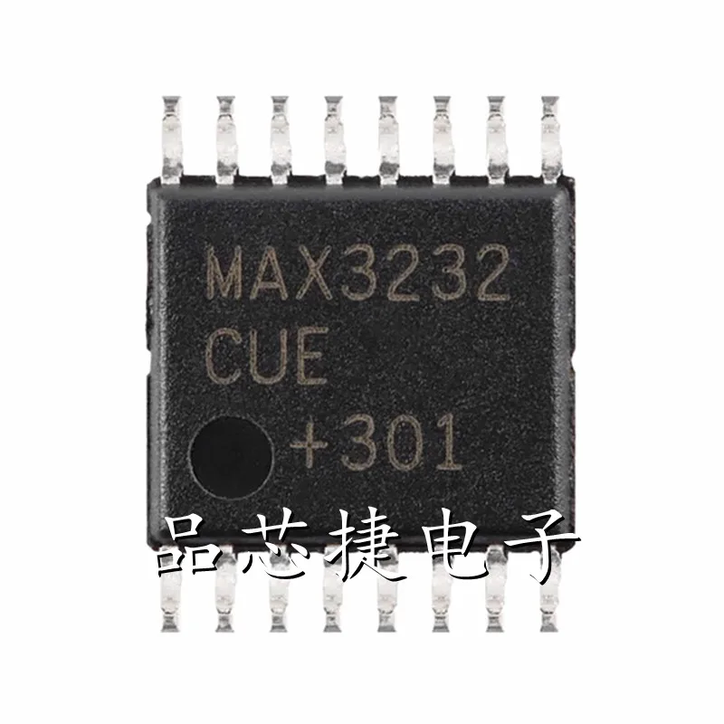 

10pcs/Lot MAX3232CUE+T Marking MAX3232CUE + TSSOP-16 Low-Power, True RS-232 Transceivers Using Four 0.1µF External Capacitors