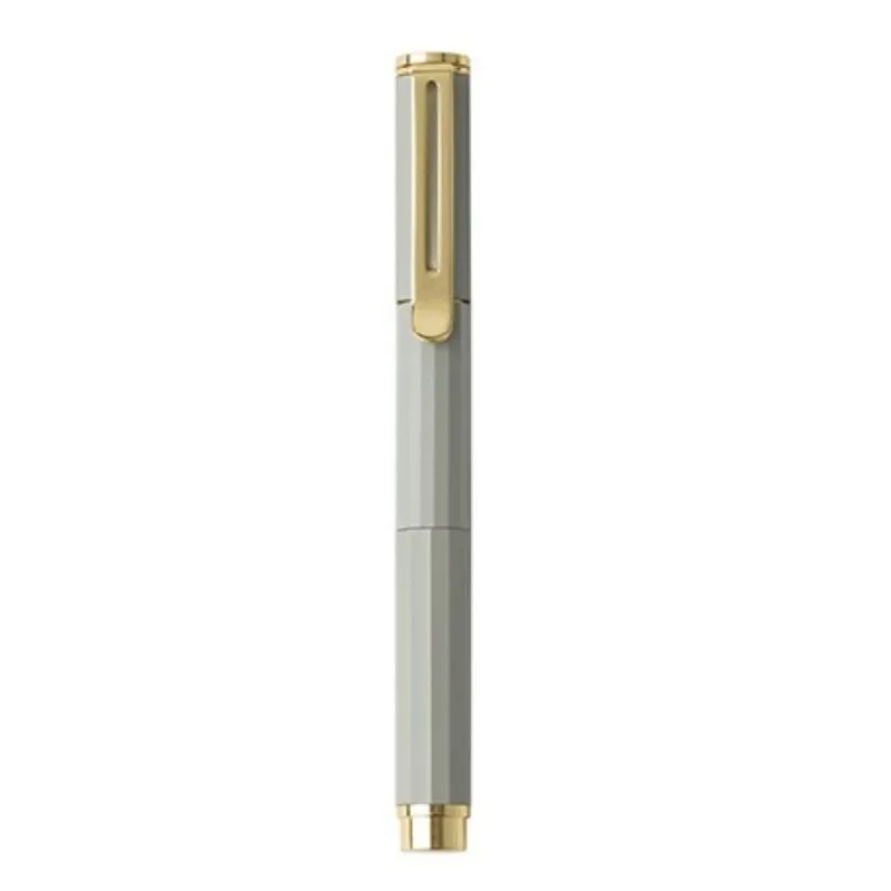 Cjcooo Fountain Pen Schmidt EF/F 0.38/0.5 Tip Pocket Ink Pen Silver Gray Colors Practice Meeting High End Creative Portable Gift