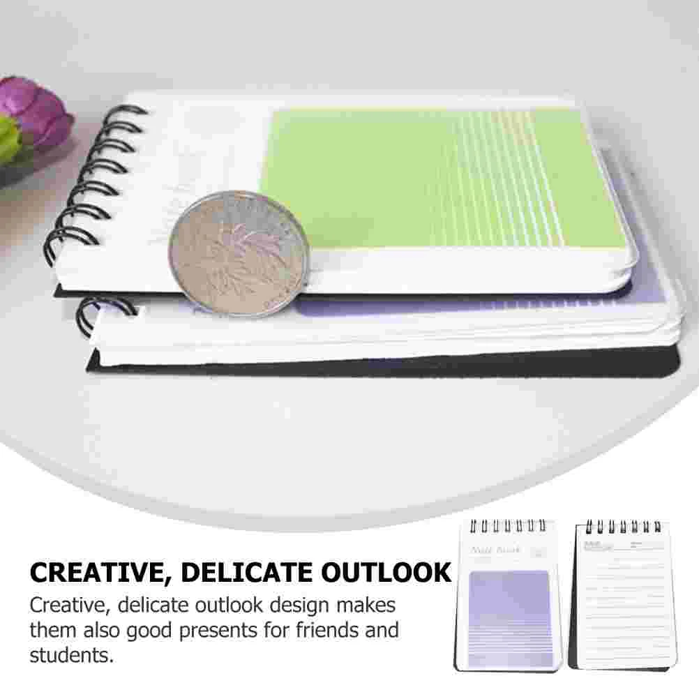 2 Pcs Notebook Notebooks School Page Markers Multi-use Memo Pads Multifunction Mini Planning Iron Small Student