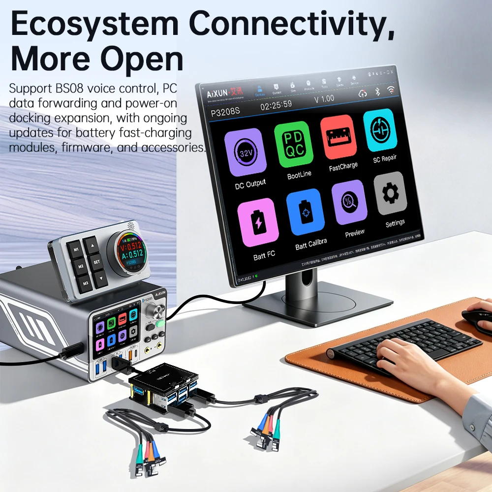 Aixun P3208S Professional Regulated Power Supply with IP11-iP16 Series FPC Fast Charging Protocols Supported Power Supply