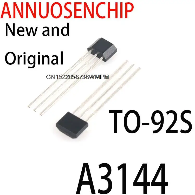 100PCS 3144E OH3144E Hall Effect Sensor SWITCHES TO-92S 3pin SIP A3144