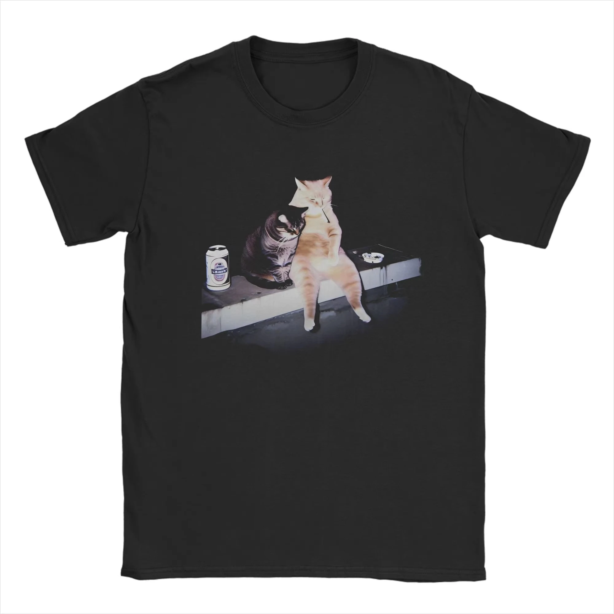 

Smoking Cat Meme T Shirts Cigarette Stupid Brainrot Tops Awesome Short Sleeve O Neck Tee Shirt Gift Idea T-Shirt Women Clothing