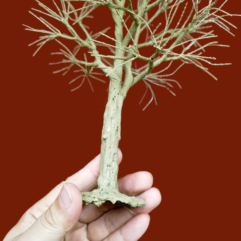 Modelo de tronco de árbol hecho a mano, alambres de Material de 1/3 piezas para hacer simulación de árbol en polvo, diseño de tren a escala