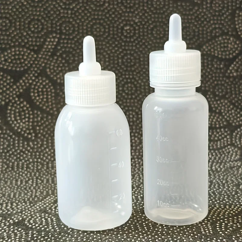 3pcs Cat Milk Bottle, 1.69oz/2.03oz Small Animal Plastic Feeding Bottles for Kittens and Puppies, Foxes