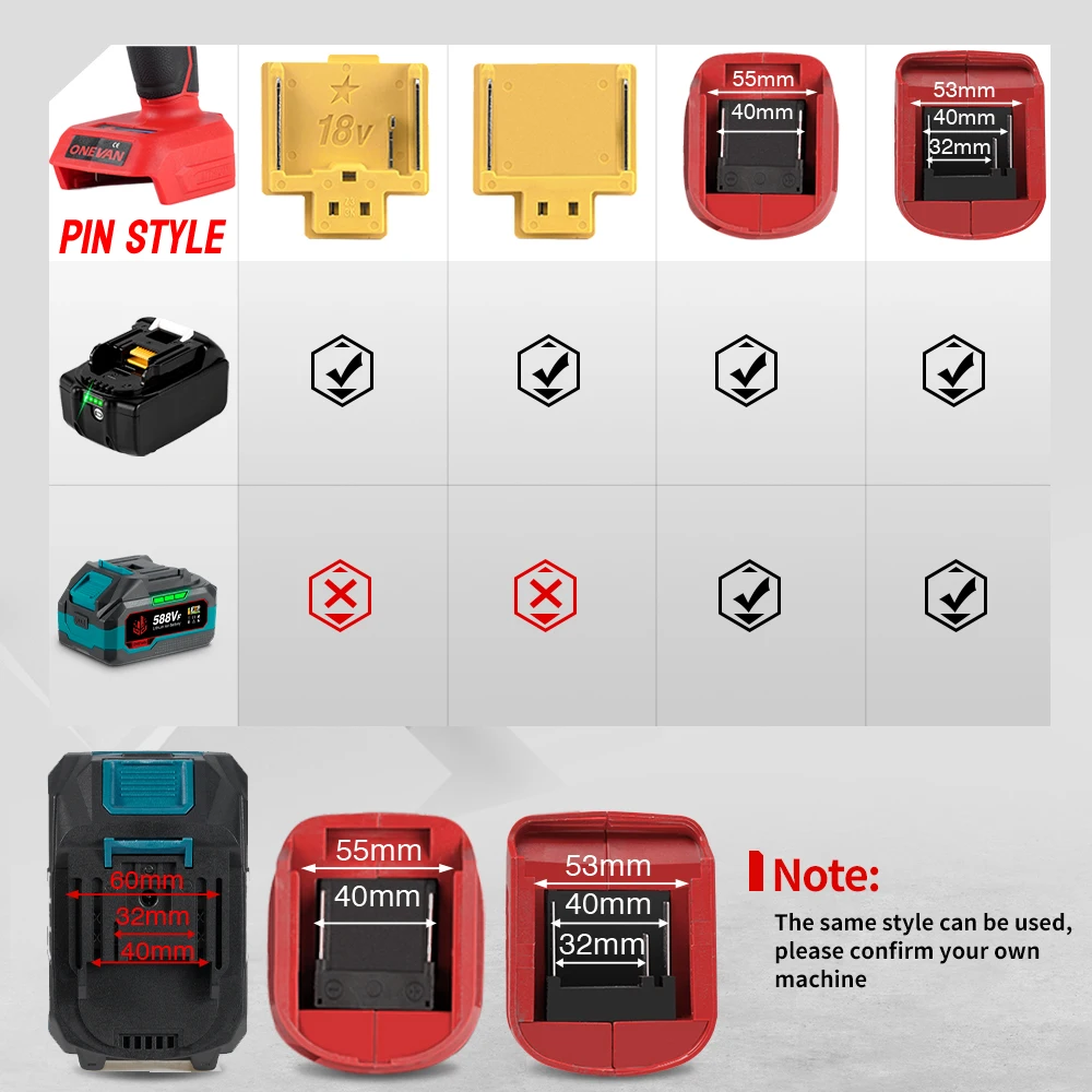 ONEVAN Lithium Battery 29900mAh 22900mAh Rechargeable 928VF 588VF Capacity Indicator For Makita 18V Electric Wrench Power Tool