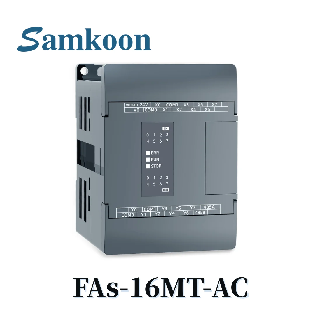 

Samkoon Controller FAs-16MT-AC-ON, 8DI/8DO, Transistor Type, Programmable Logic Controller designed for Automation Industrial
