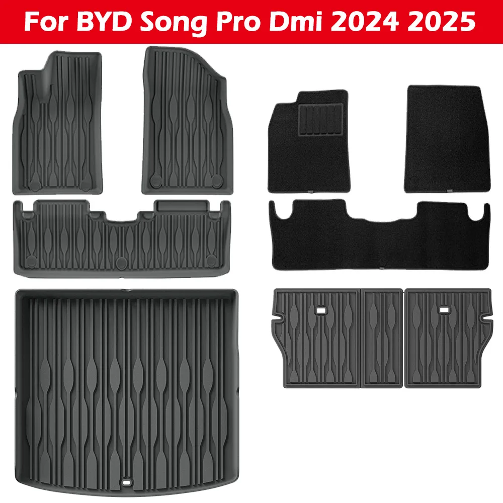 

Floor Mats & Cargo Liner for BYD Song Pro Dmi 2024 2025,TPE All Weather Floor Liners Trunk Mat Car Mats Accessories