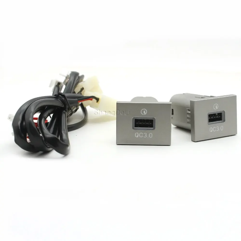 USB Charger Socket Fast Charge Adapter QC3.0 Power Outlet Switch for Ford Focus 2 mk2 2009 2010 2011 Car Electronics Accessories