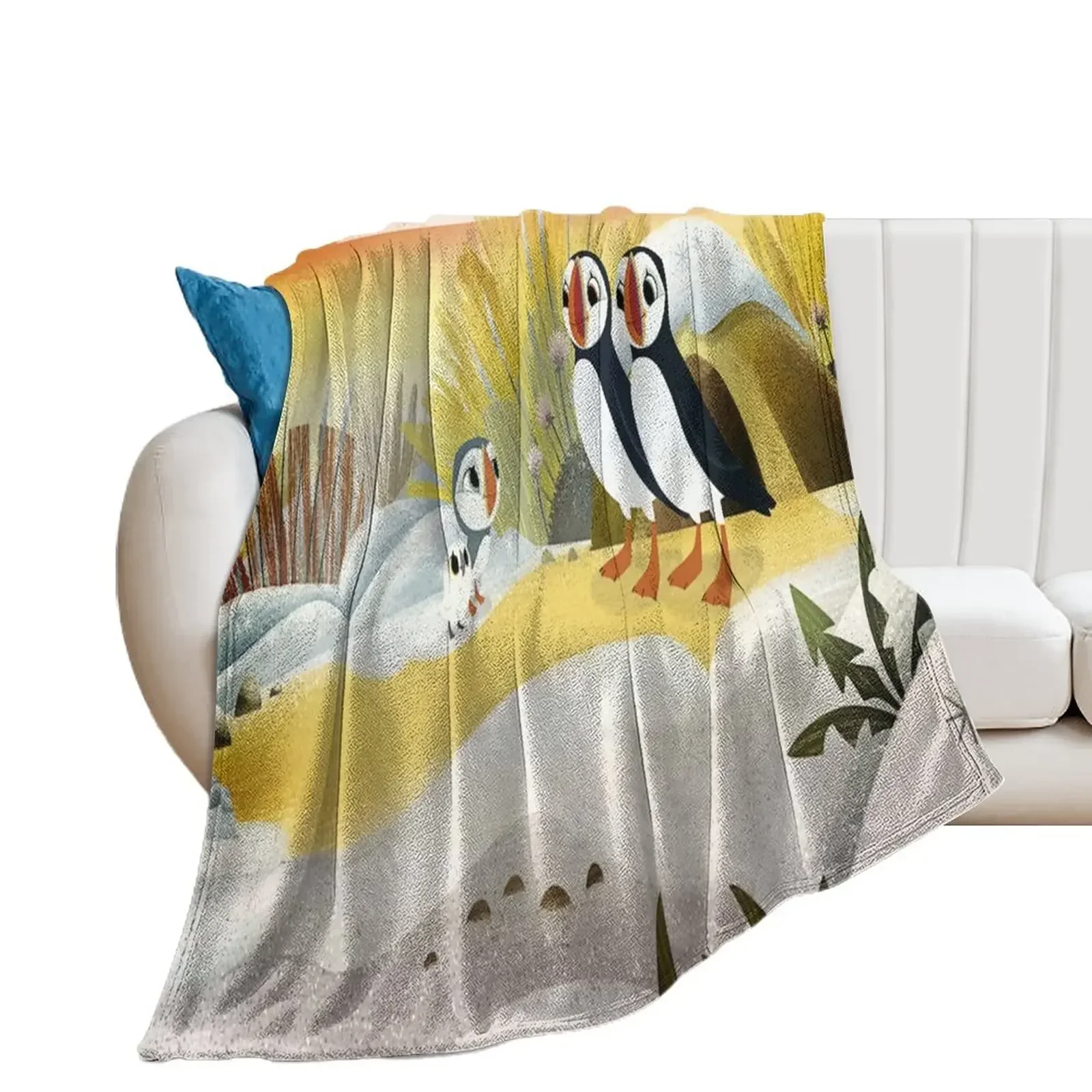 

Puffin Rock gift for fans puffin rock characters Throw Blanket Furry Summer Luxury Kid'S Blankets