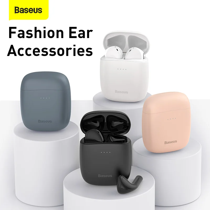 Baseus W04 Ture Wireless Headphones TWS Bluetooth 5.0 Earphone Noise Reduction Voice Headset Mini True Wireless Earphones