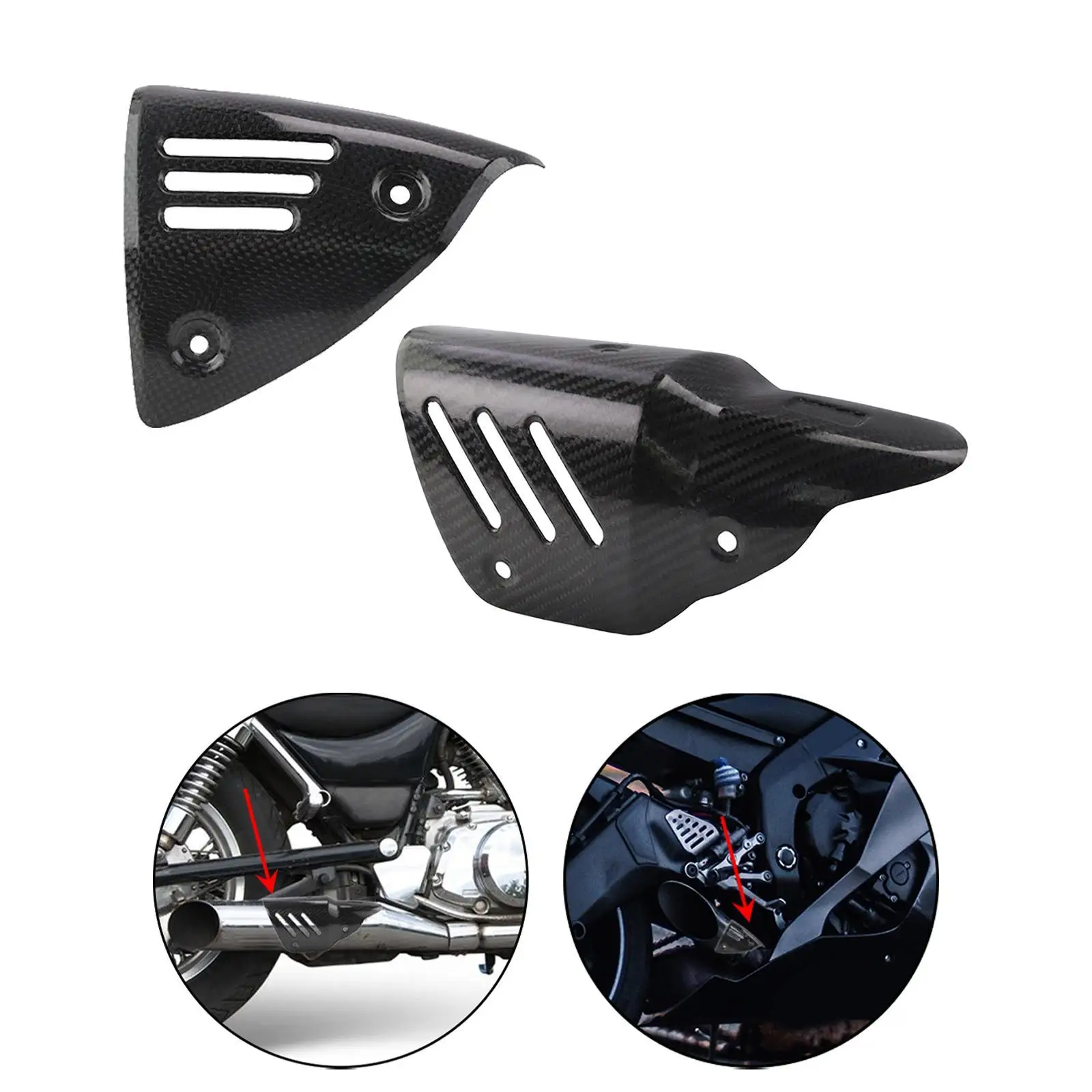 

Motorbike Exhaust Shield Exhaust Heat Shield Hollowed Motorbike Accessories for