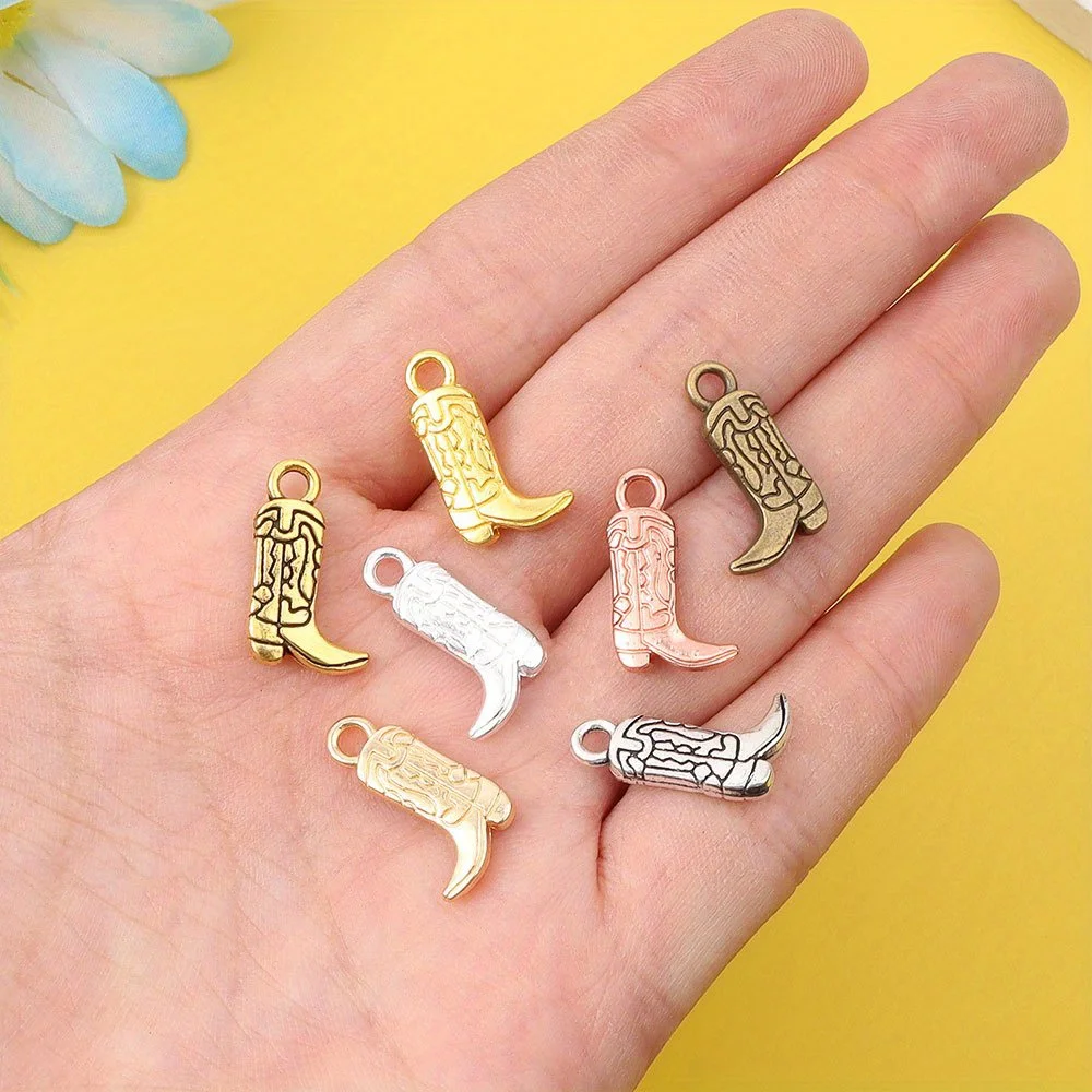 6/11/23pcs Multi-color Western Cowboy Boot-shaped Pendants,Diy Necklace Earrings,Christmas Thanksgiving Decoration Accessories