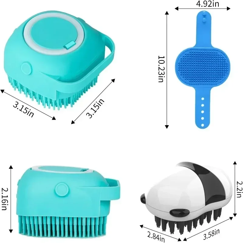 Soft silicone massage bath cleaning brush, pet shower gloves for gentle grooming