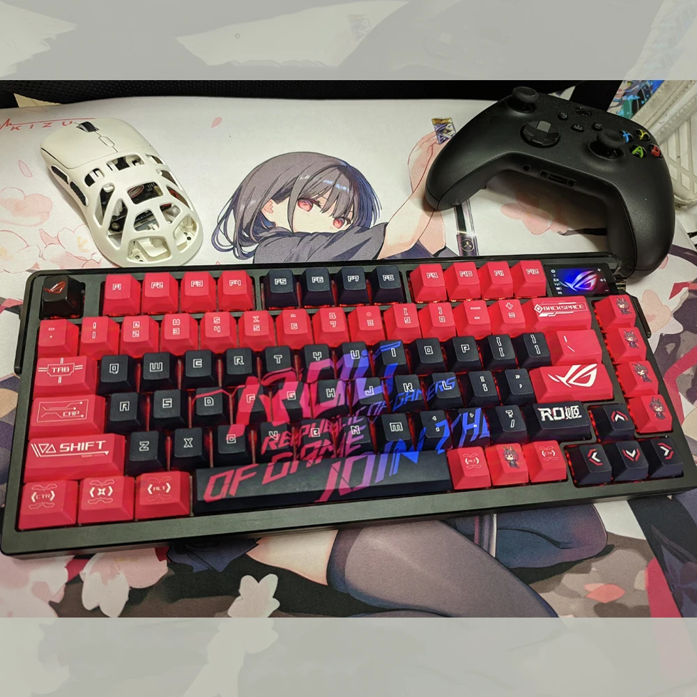 Anime keycaps pbt cereja perfil keycap personalizado gamers teclas para mx switch teclado mecânico jogos tema exclusivo teclado