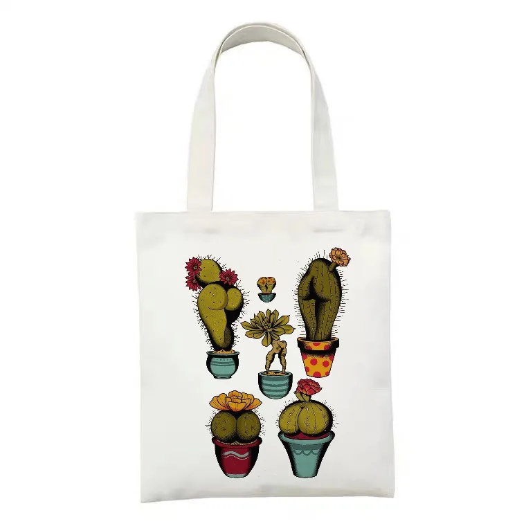 Bolso de mano de lona inspirado en la natura arte de insectos bolso de hombro artistico con patrones de setas y mariposas #2