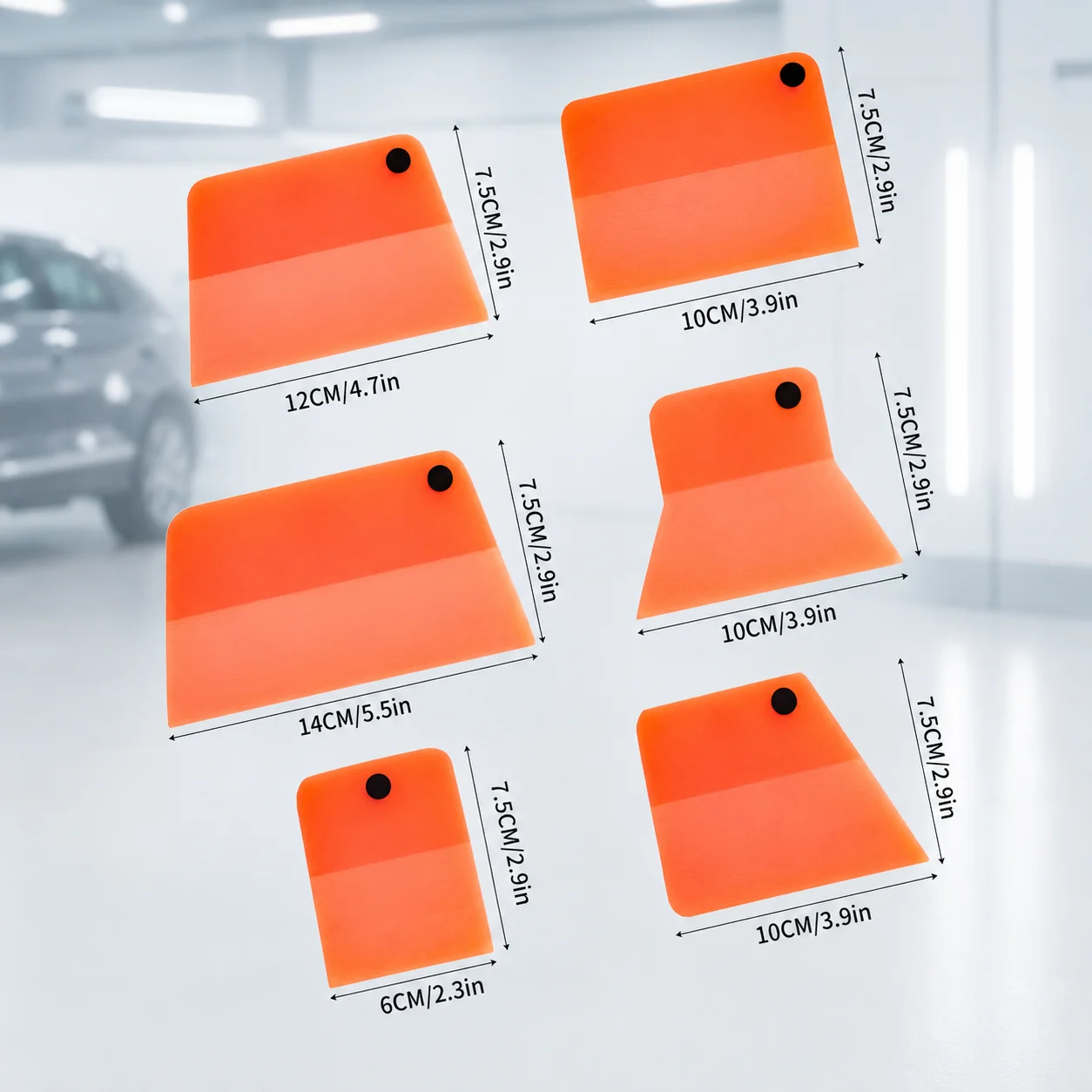 Car Wrap Tool Magnetic Soft PPF Squeegee 6 Size Options for Vinyl Wrap Window Tint Film Bubble Remover Installation Scraper