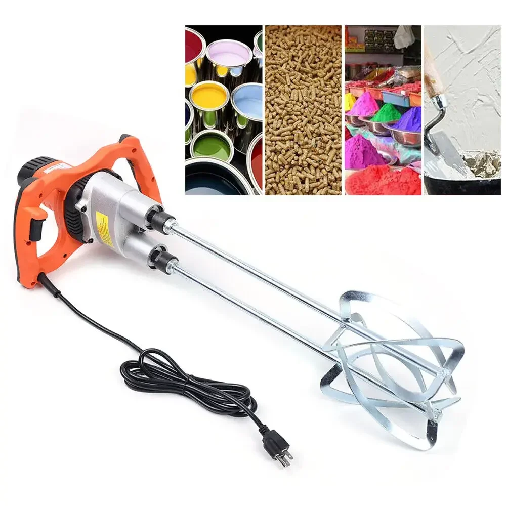 

Power Mortar Mixer – 1800W 2-Speed Concrete Mixer with Counter-Rotating Double Agitators