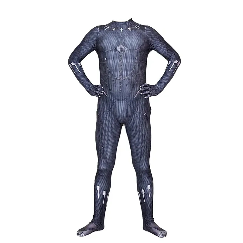 Halloween Black Panther Cosplay Costume 3D Print Adults Kids Newest Superhero Zentai Suit Bodysuit Men Party Jumpsuit G5449