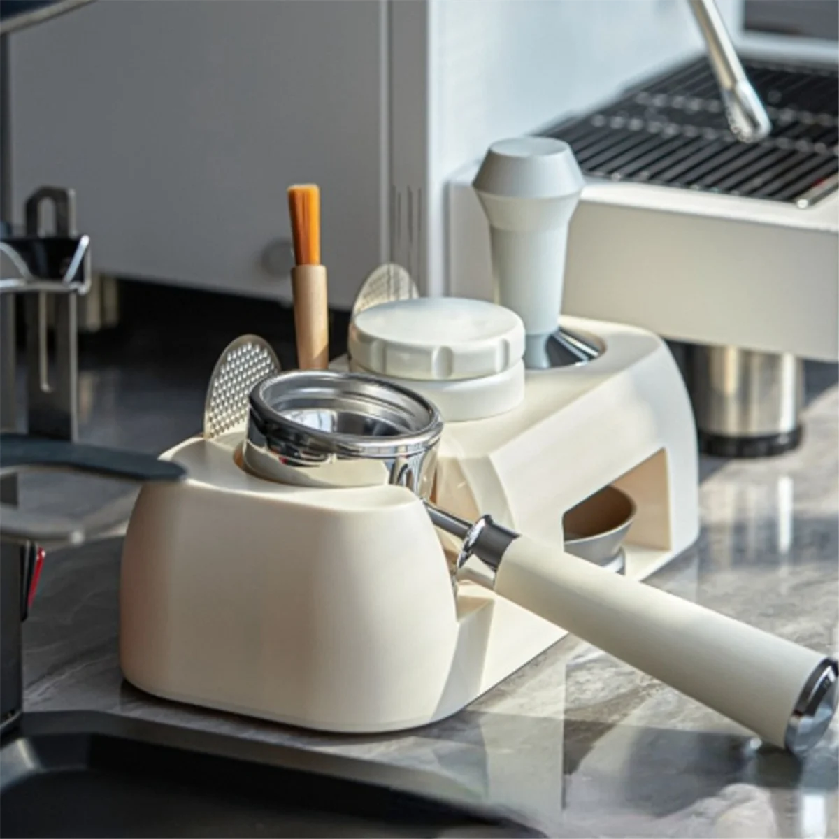 51-58mm Coffee Tamper Station Stand Universal Coffee Portafilter Storage Rack Coffee Dispenser Holder Base Coffee,A-A70Z