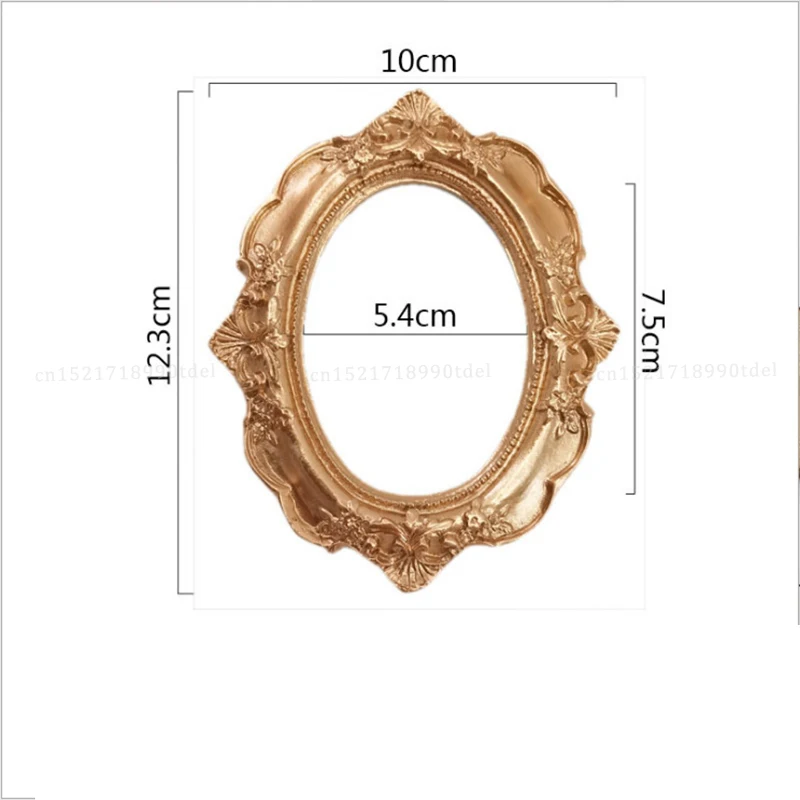 1Pc With European Style Victorian Style Retro Gold Mini Picture Frame Accessories Small Picture Frame Shooting Props Accesso