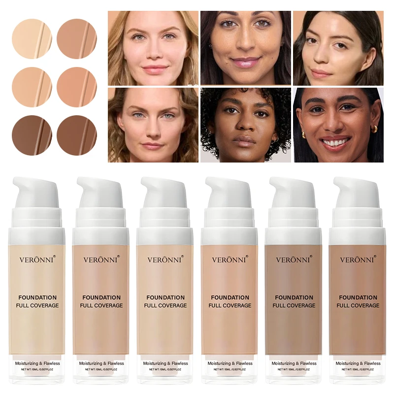 Base de Maquillaje de Cobertura Total - Maquillaje Líquido de Cobertura Total Modulable para Mezclar con el Tono de Piel Personalizado y Uso Diario, Control de Grasa