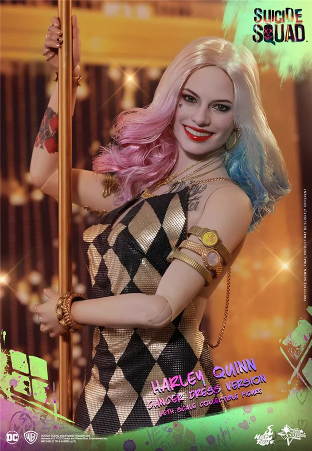 DC Harley Quinn Suicide Squad: The Ultimate Guide to the HotToys MMS439 Gold  Dance Costume Figure