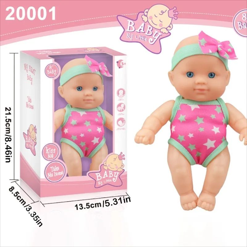 Mini Comfort Simulation Baby Dolsl Vinyl Doll, Realistic Silicone Soft Rubber Reborn Doll Toys Gift For Children Girls Newborn
