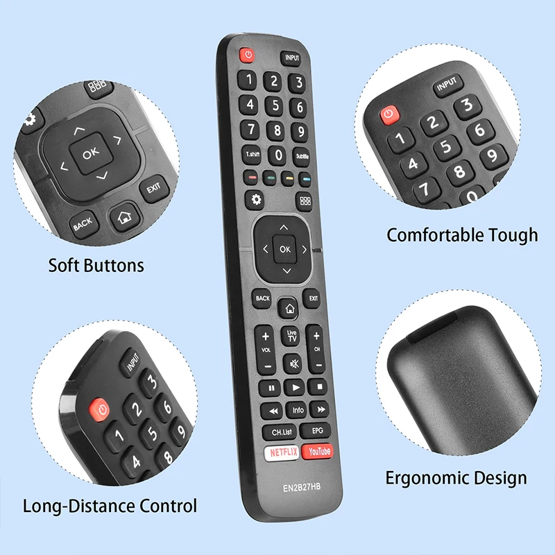 EN2B27HB Remote Control For Hisense TV 32N2170PW 39N2170PW 40N2170PW 43N2170PW 49N2170PW 55K3140PW 43N3000UW 50N3000UW 55N3000UW