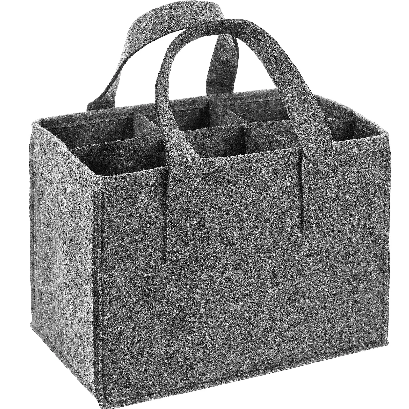 

Storage Felt Wine Bottle Organizer Bag Reusable Portable Beer Organizer Party Decorative Wine Carrier Carrying Beer Bag