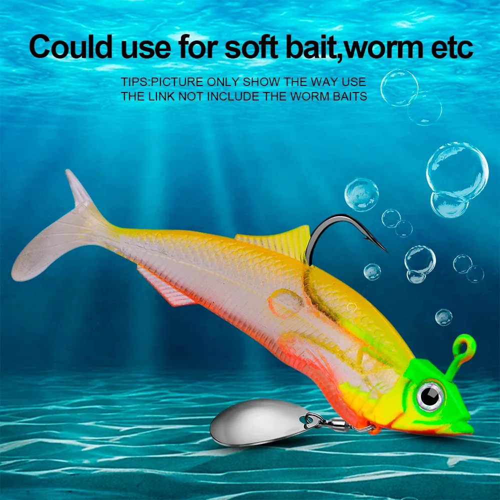 1Pcs Jig Head 7.5g 10.5g 15g Fishing Lures Sinking Rotating Sequin Metal Spoons Fishing Hooks Jigging Jigs Fishhook Baits Tackle image 3
