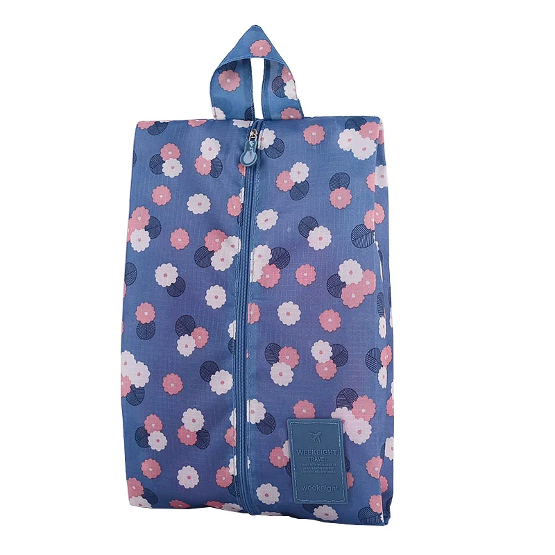 Bolsa de zapatos de viaje impermeable, bolsa de almacenamiento de nailon, organizador de almacenamiento conveniente, clasificación de zapatos, cubos